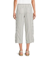 Westbound Pull On Linen-Blend Crop Pants