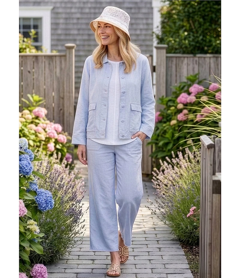 Westbound Pull On Linen-Blend Pants