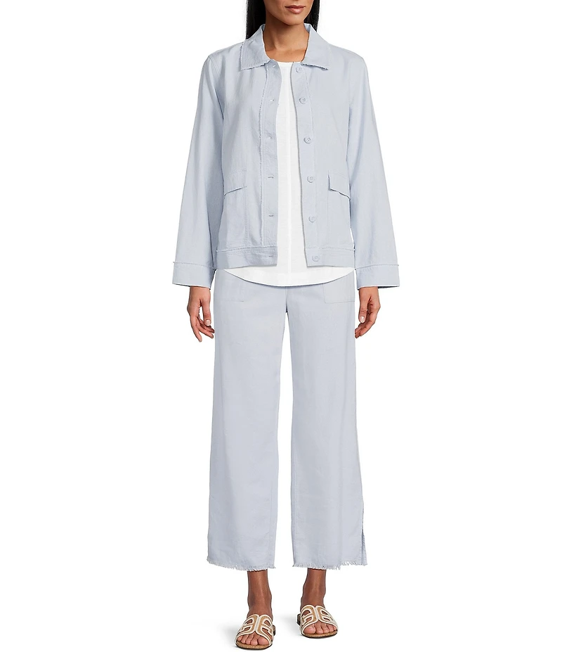 Westbound Pull On Linen-Blend Pants