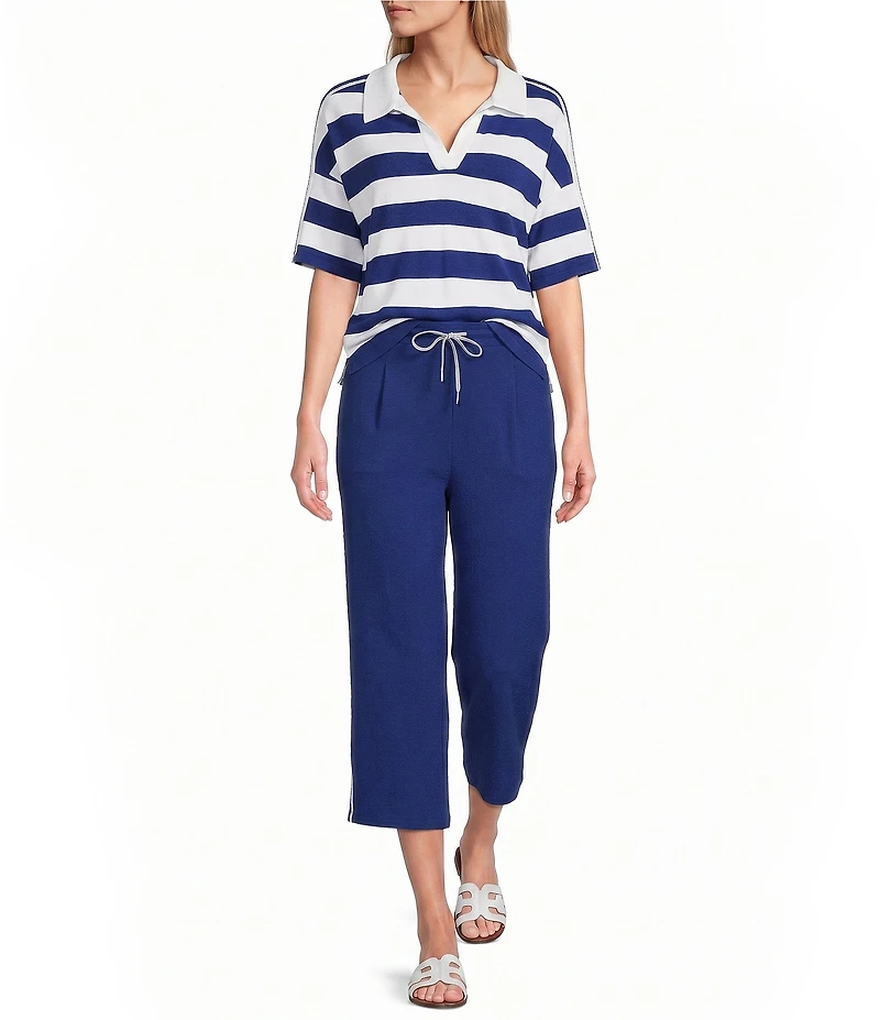 Westbound Pullon Pleated Capri Pants