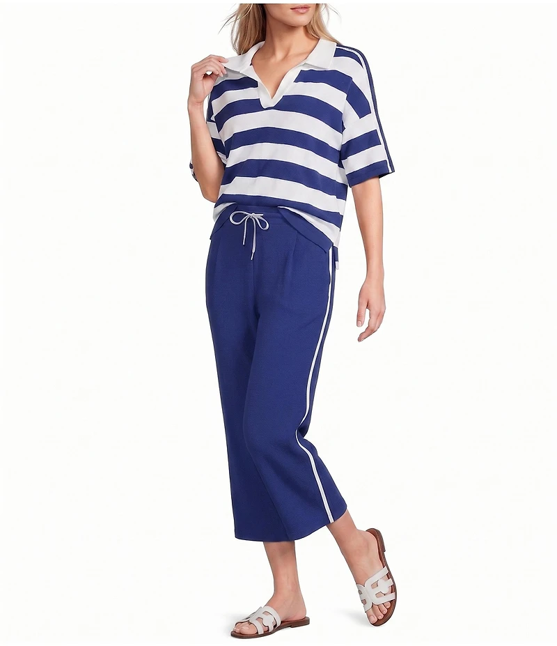 Westbound Pullon Pleated Capri Pants