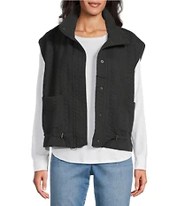 Westbound Quilted Button Front Vest