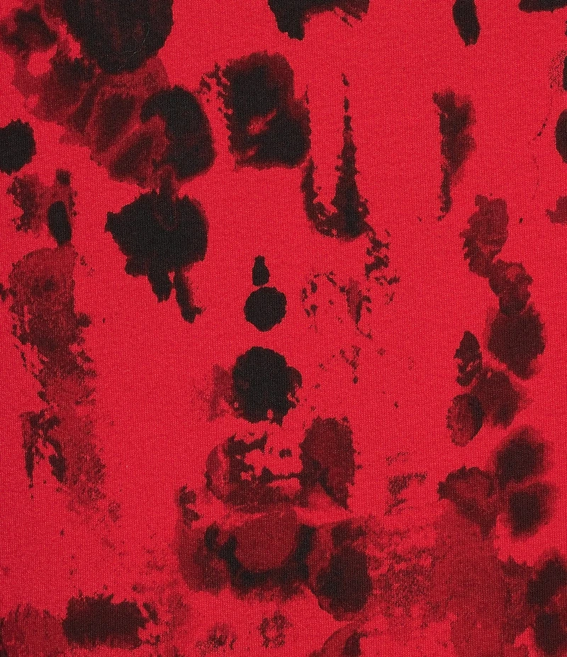 Westbound Red/Black Splatter Long Sleeve Crew Neck Pullover