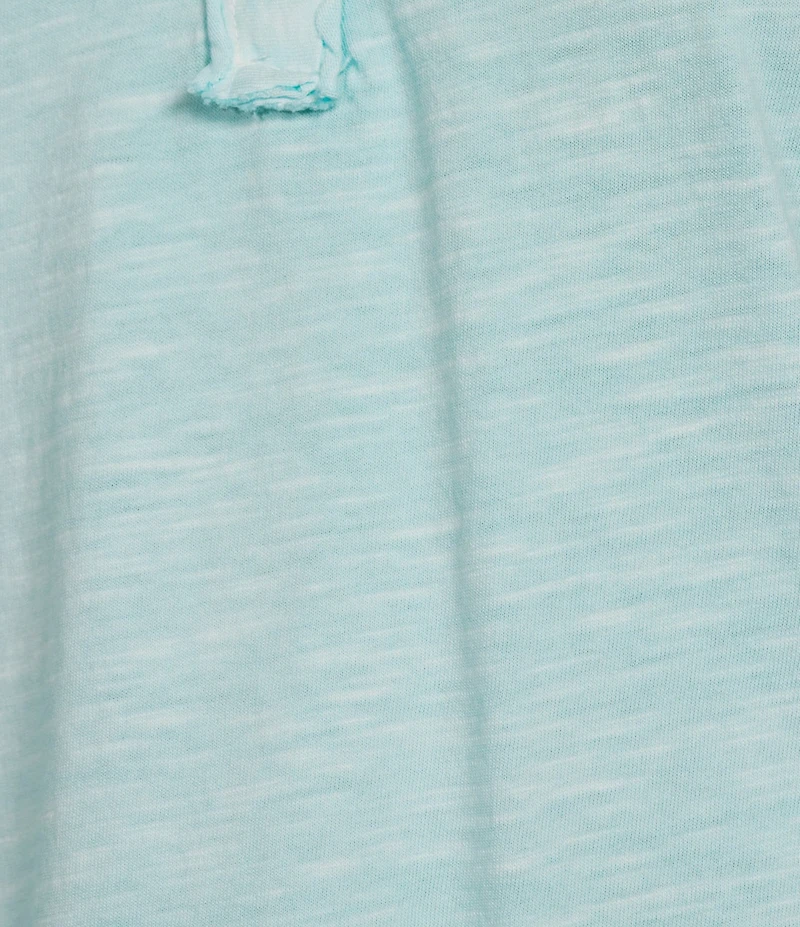 Westbound Rolled 3/4 Sleeve Faux Henley Top