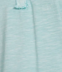 Westbound Rolled 3/4 Sleeve Faux Henley Top