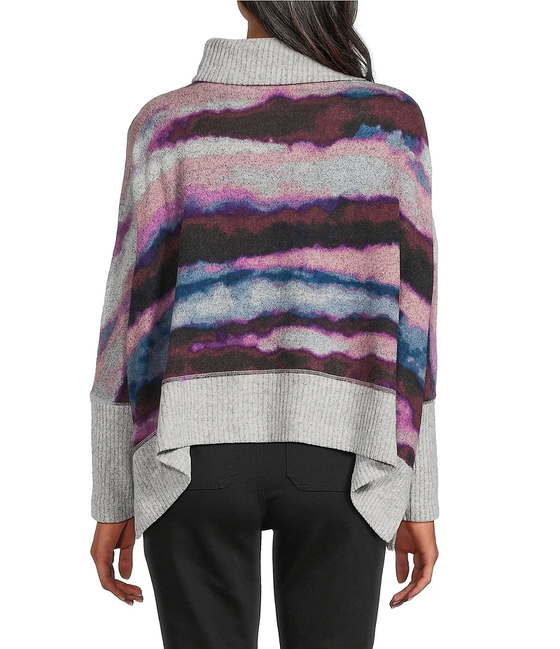 Westbound Scenic Print Long Sleeve Mock Neck Knit Top