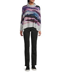 Westbound Scenic Print Long Sleeve Mock Neck Knit Top