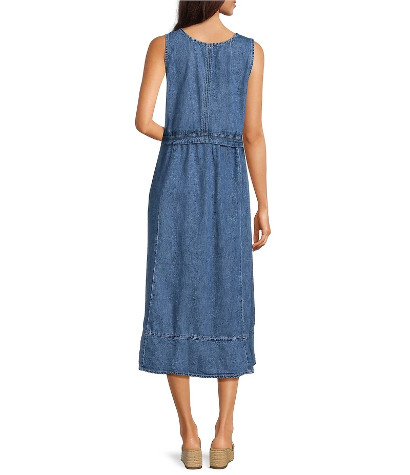 Westbound Scoop Neck Sleeveless Midi Dress