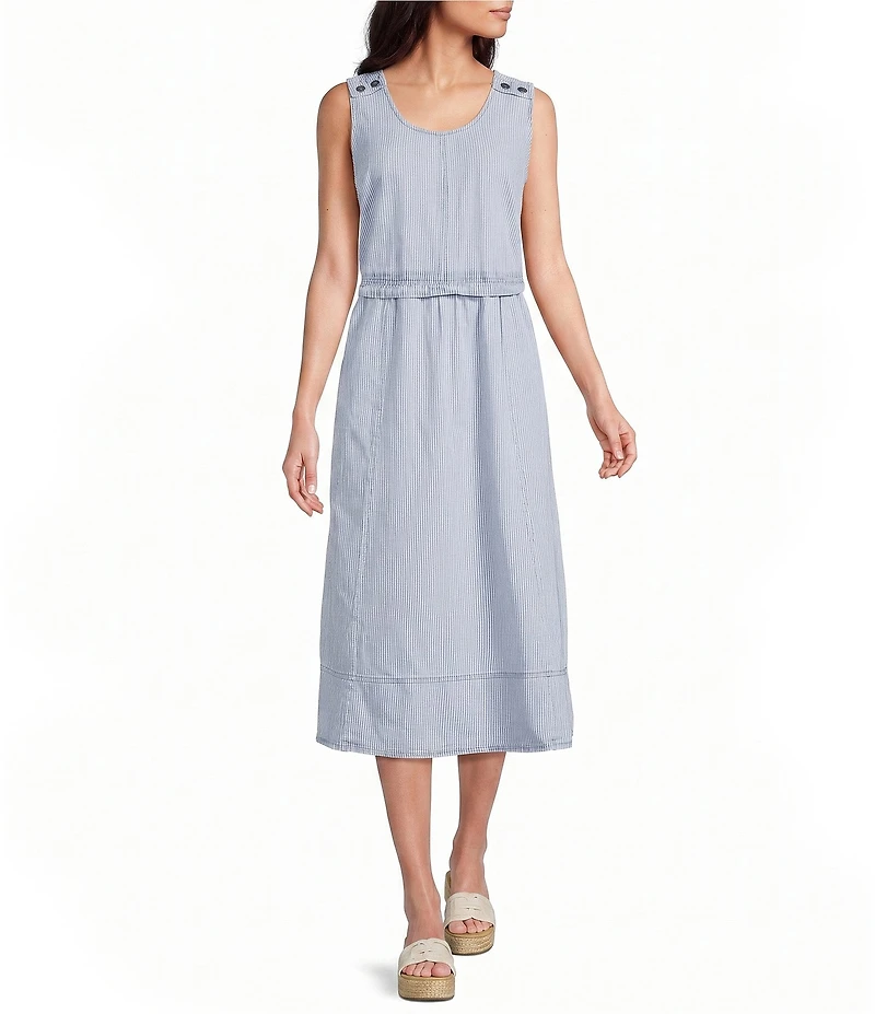 Westbound Scoop Neck Sleeveless Midi Dress