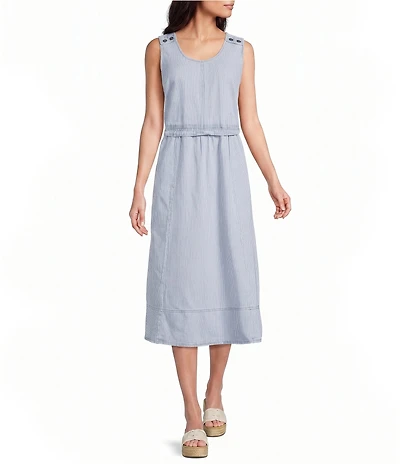 Westbound Scoop Neck Sleeveless Midi Dress