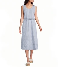 Westbound Scoop Neck Sleeveless Midi Dress