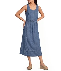 Westbound Scoop Neck Sleeveless Midi Dress