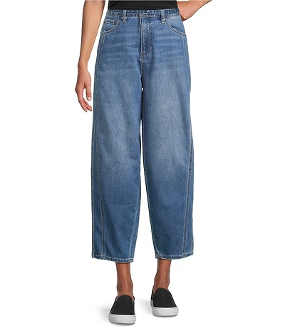 Westbound Self Belted Barrel Denim Pants