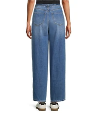 Westbound Self Belted Barrel Denim Pants