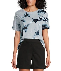 Westbound Shibori Storm Short Sleeve Crew Neck Top