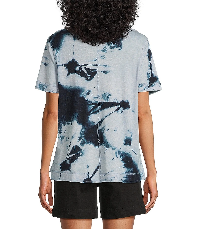 Westbound Shibori Storm Short Sleeve Crew Neck Top