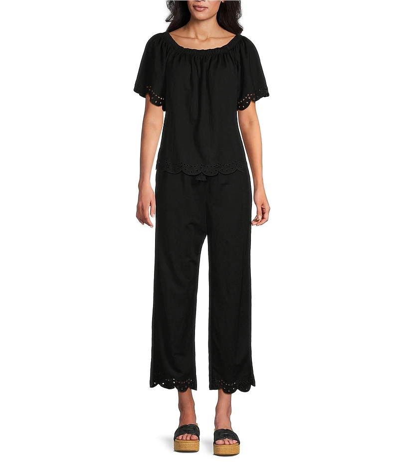 Westbound Short Sleeve Boat Neck Top