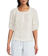 Westbound Short Sleeve Boat Neck Top