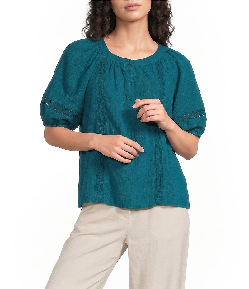 Westbound Short Sleeve Boat Neck Top