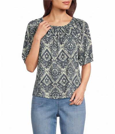 Westbound Short Sleeve Crew Neck Knit Top