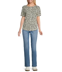 Westbound Short Sleeve Crew Neck Slub Knit Top