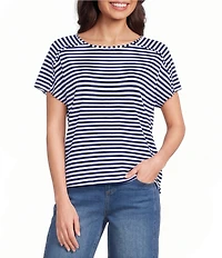Westbound Stripe Short Sleeve Crew Neck Top