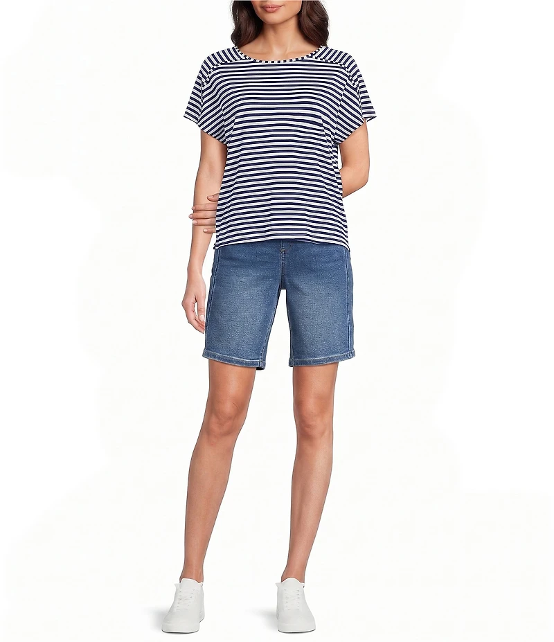 Westbound Stripe Short Sleeve Crew Neck Top