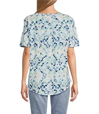 Westbound Short Sleeve Slub Knit Crew Neck Top