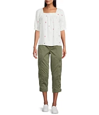 Westbound Short Sleeve Square Neck Top