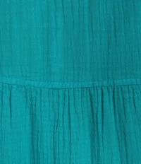 Westbound Short Sleeve V-Neck A-Line Midi Dress