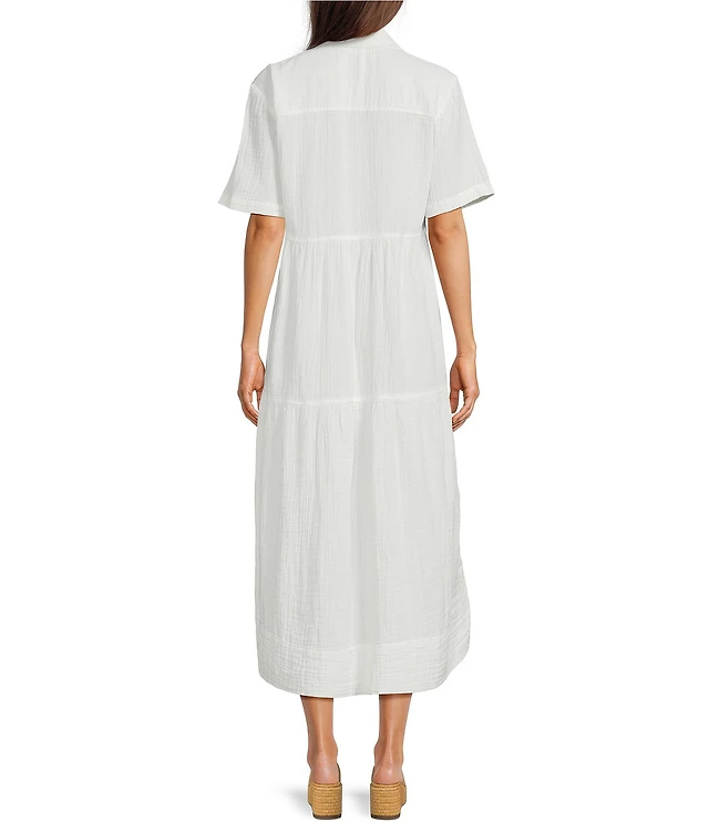 Fanm Mon Nursel Embroidered Crew Neck Short Sleeve A-Line Midi Dress at  Hamilton Place in Chattanooga, TN