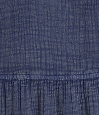 Westbound Short Sleeve V-Neck A-Line Midi Dress