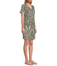 Westbound Short Sleeve V-Neck Short Dress