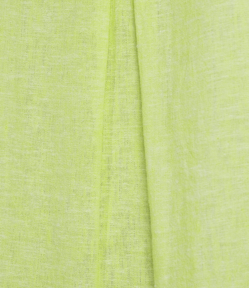 Westbound Short Linen Blend Sleeve V-Neck Tie Front Top