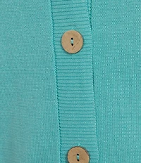 Westbound Short Sleeve Y-Neck Button Front Cardigan