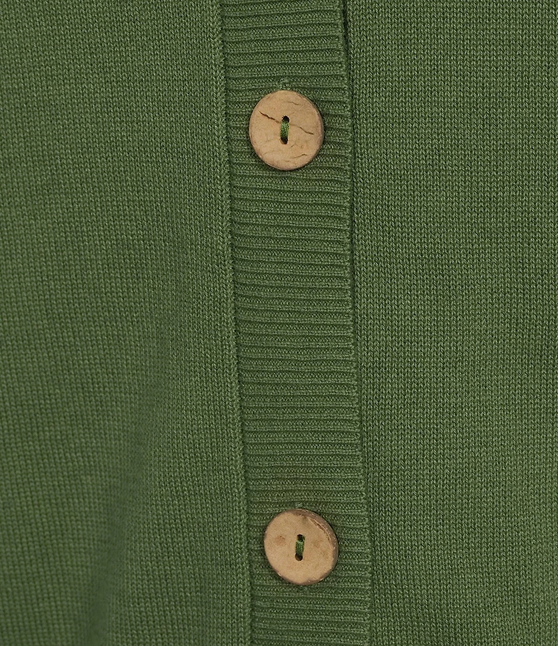 Westbound Short Sleeve Y-Neck Button Front Cardigan