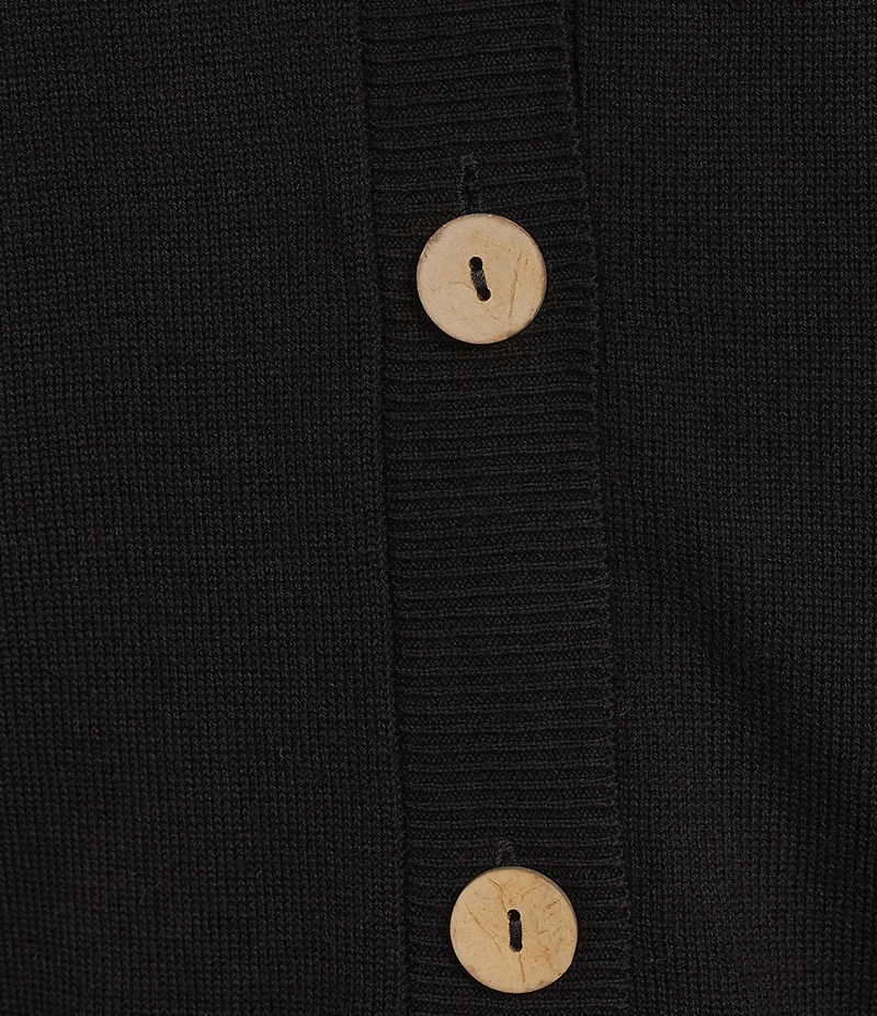 Westbound Short Sleeve Y-Neck Button Front Cardigan