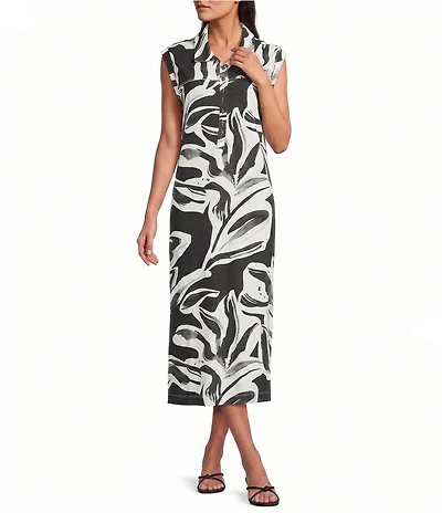 Westbound Cap Sleeve Collared Dress