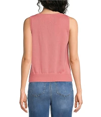 Westbound Sleeveless Scoop Neck Sweater Tank Top
