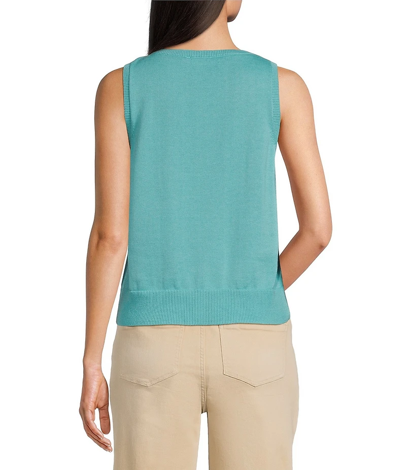 Westbound Sleeveless Scoop Neck Sweater Tank Top