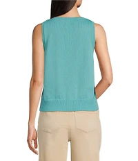 Westbound Sleeveless Scoop Neck Sweater Tank Top