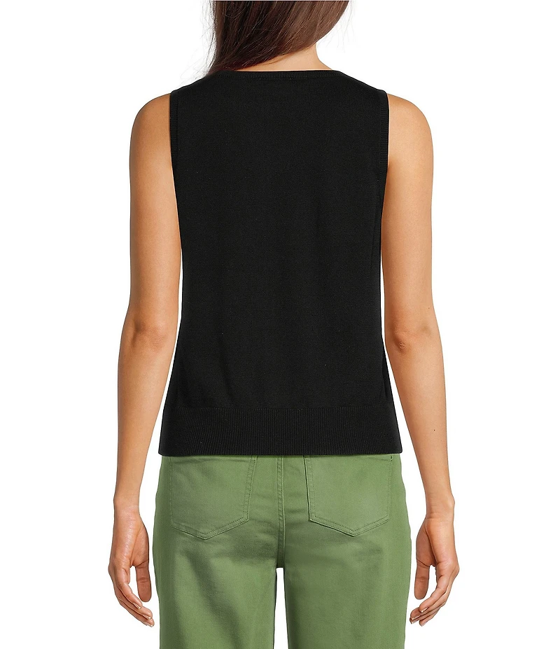 Westbound Sleeveless Scoop Neck Sweater Tank Top