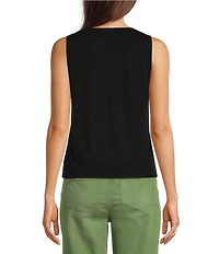 Westbound Sleeveless Scoop Neck Sweater Tank Top