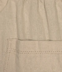 Westbound Smocked Waist Mid Rise Wide Leg Linen Pants