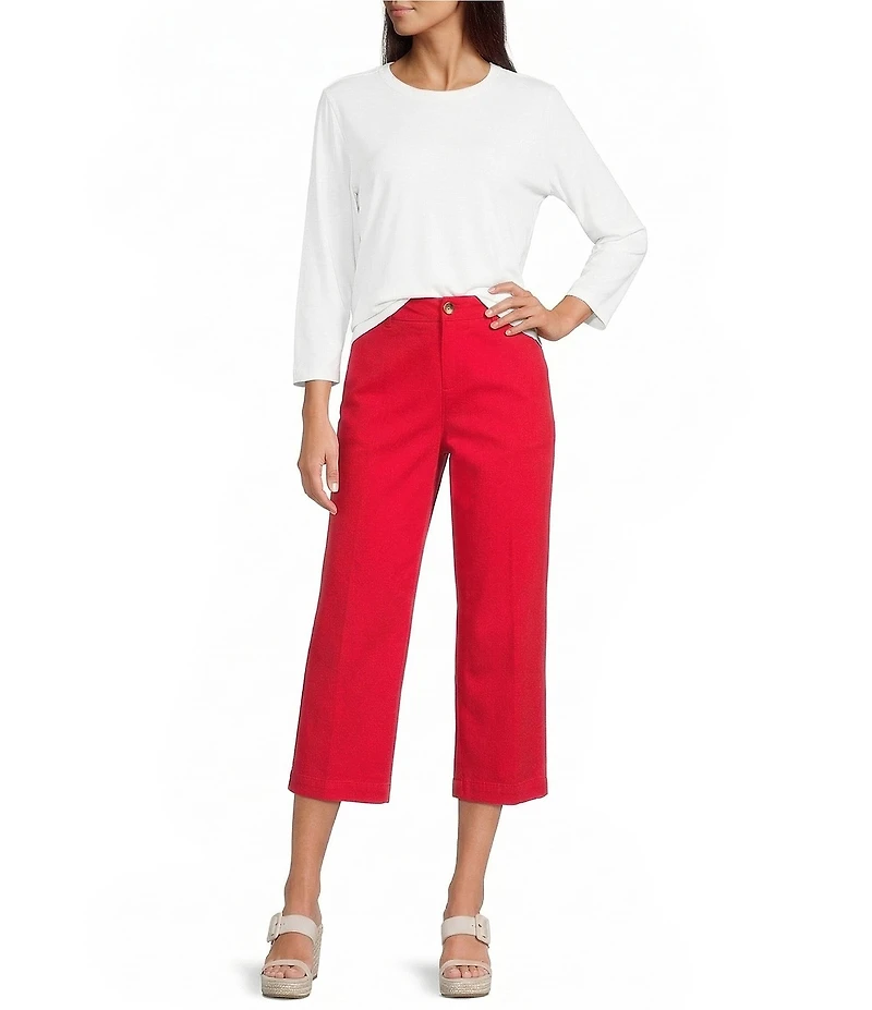 Westbound Perfect Outfit Picks Solid 3/4 Sleeve Crew Neck Top