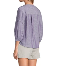 Westbound Solid 3/4 Sleeve V-Neck Top