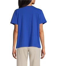 Westbound Perfect Outfit Picks Solid Short Sleeve Crew Neck Top