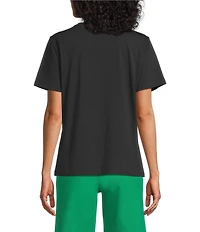 Westbound Solid Short Sleeve Crew Neck Top