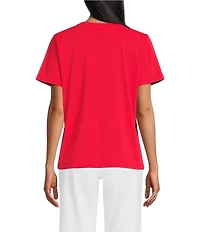 Westbound Perfect Outfit Picks Solid Short Sleeve Crew Neck Top