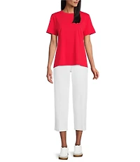 Westbound Perfect Outfit Picks Solid Short Sleeve Crew Neck Top